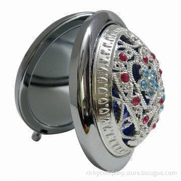 Pocket mirror with different images